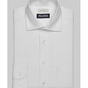Jos A Banks stretch non-iron tailored fit white dress shirt size 15.5 x …